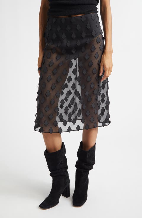Tris Sheer Midi Skirt