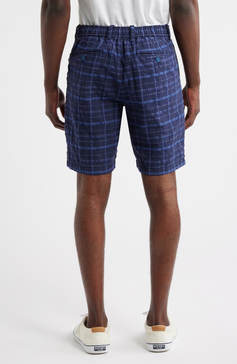 Tommy Bahama Midnight Check Pleat Shorts, Alternate, color, 