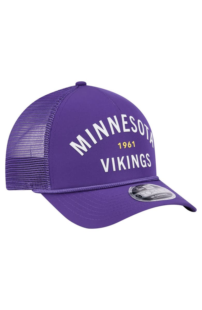 New Era Men's New Era  Purple Minnesota Vikings Active Minimalist M-Crown A-Frame 9FORTY Adjustable Hat, Alternate, color, 