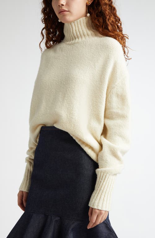 Bite Studios Chunky Organic Wool Roller Knit Sweater In Off-white