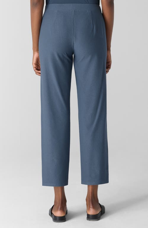 Eileen Fisher Straight-leg Washable Crepe Crop Pants In Eclipse