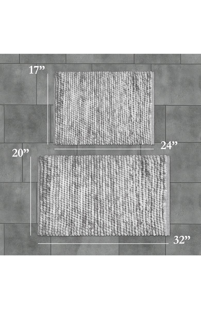 French Connection Space Dye Set of 2 Bath Mats, Alternate, color, Grey