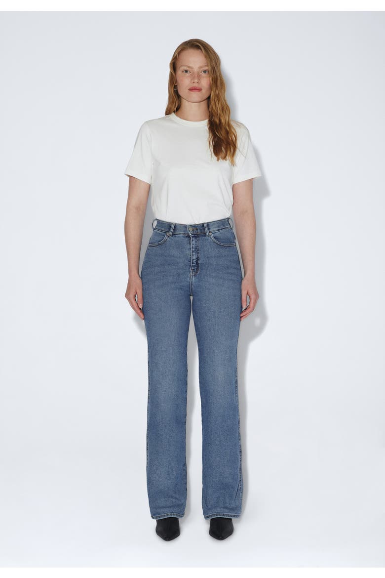 Moxy High Straight Jeans, Alternate, color, Cape Sky Worn Hem