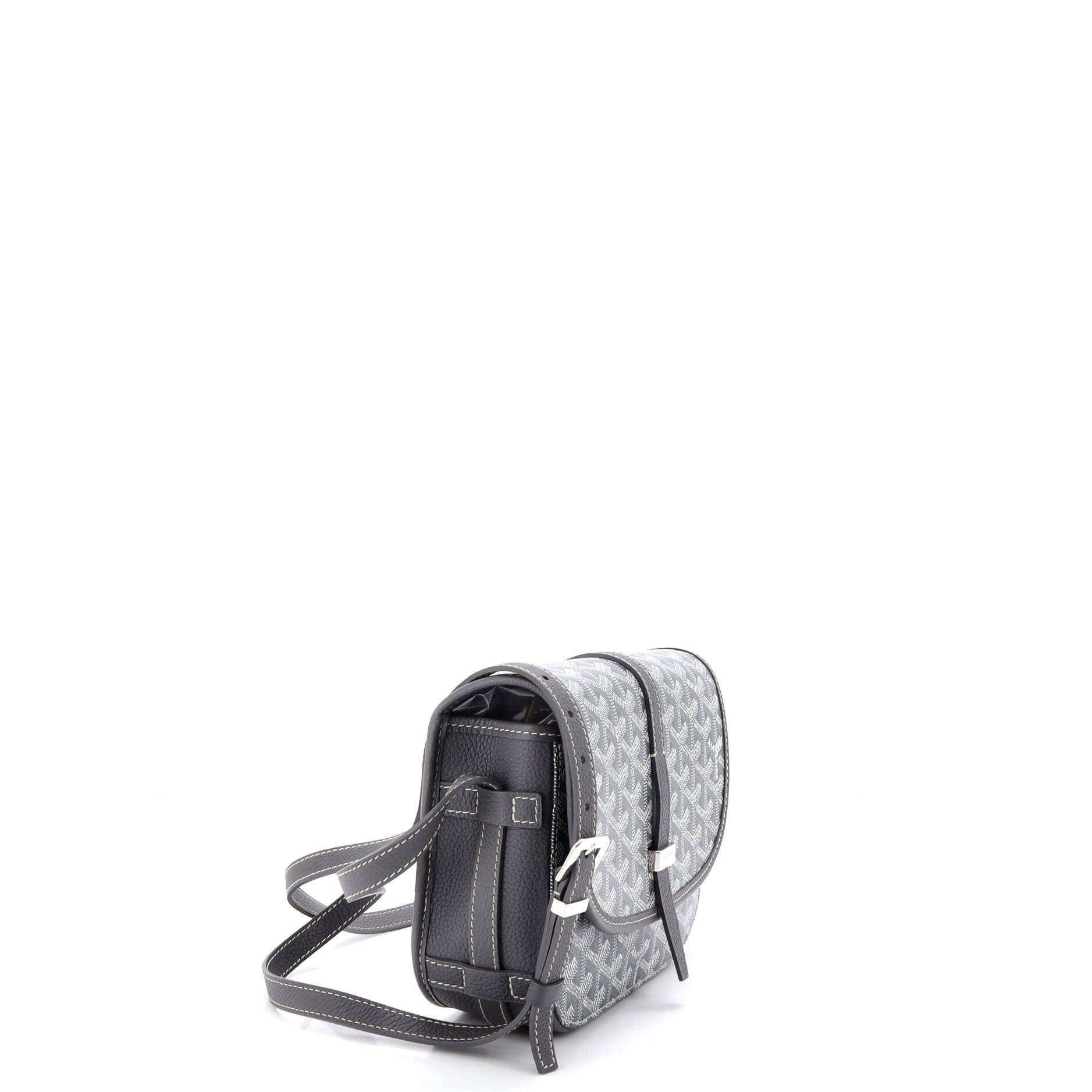 Pre-Owned Goyard Belvedere II Messenger Bag Coated Canvas PM, Alternate, color, Gray