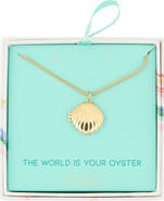 Leith The World Is Your Oyster Shell Locket Necklace