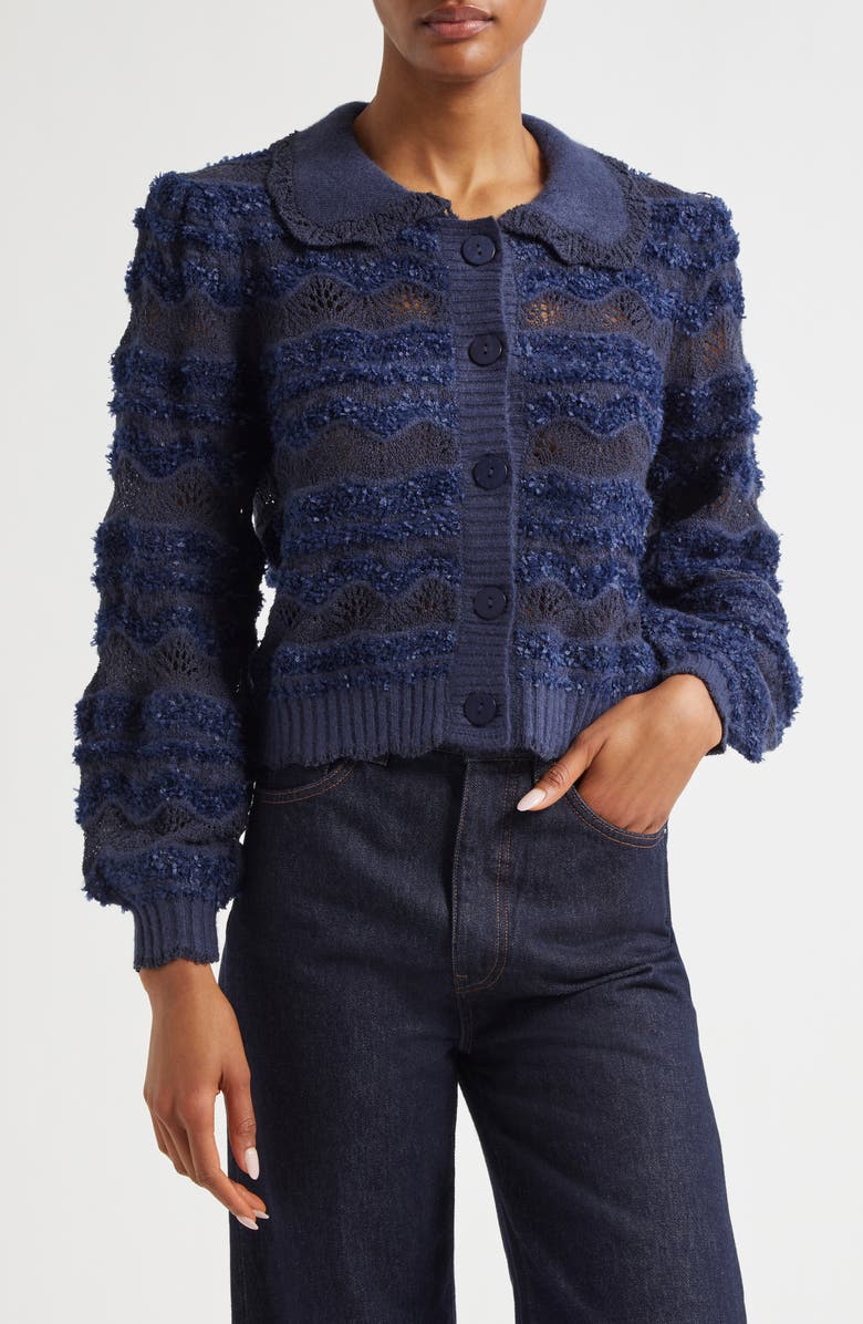 FARM Rio Mixed Stitches Cardigan, Main, color, 