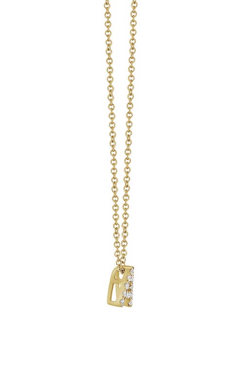 Bony Levy 18k Gold Pavé Diamond Initial Pendant Necklace In 18k Yellow Gold - A