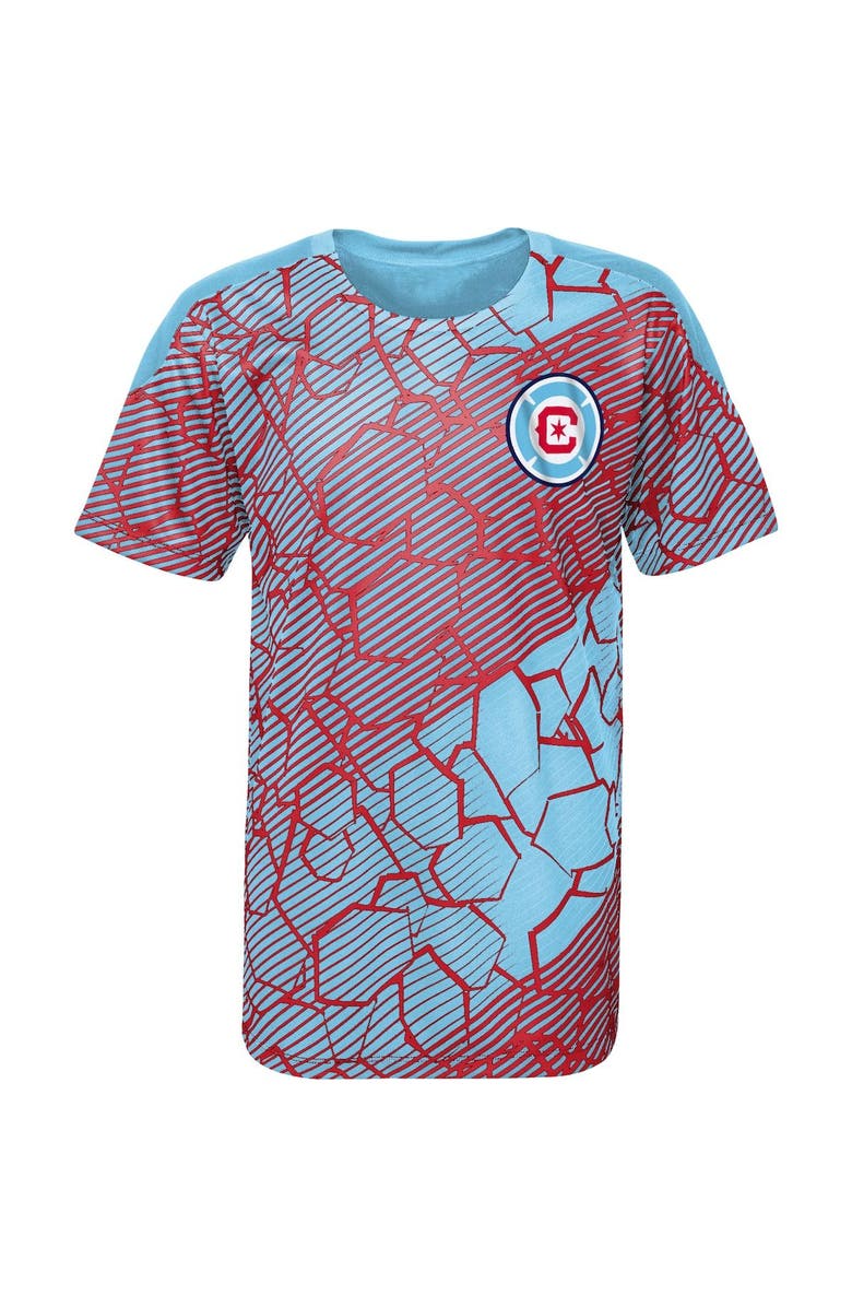 Outerstuff Youth Light Blue Chicago Fire SC Punch T-Shirt, Alternate, color, 