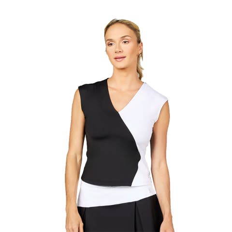 Monochrome Cap Sleeve Womens Tennis Tank
