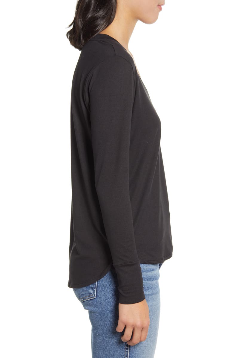 Bobeau V-Neck Butter Top, Alternate, color, 