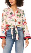 Vince Camuto Tie Front Flare Sleeve Shirt