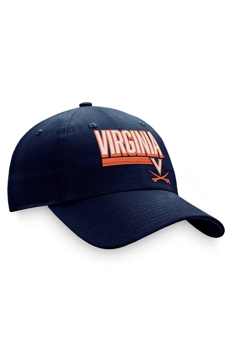 TOP OF THE WORLD Men's Top of the World Navy Virginia Cavaliers Slice Adjustable Hat, Alternate, color, 