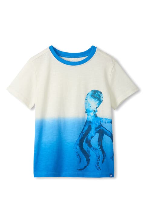 Kids' Octopus Dip Dye Cotton Graphic T-Shirt (Little Kid & Big Kid)