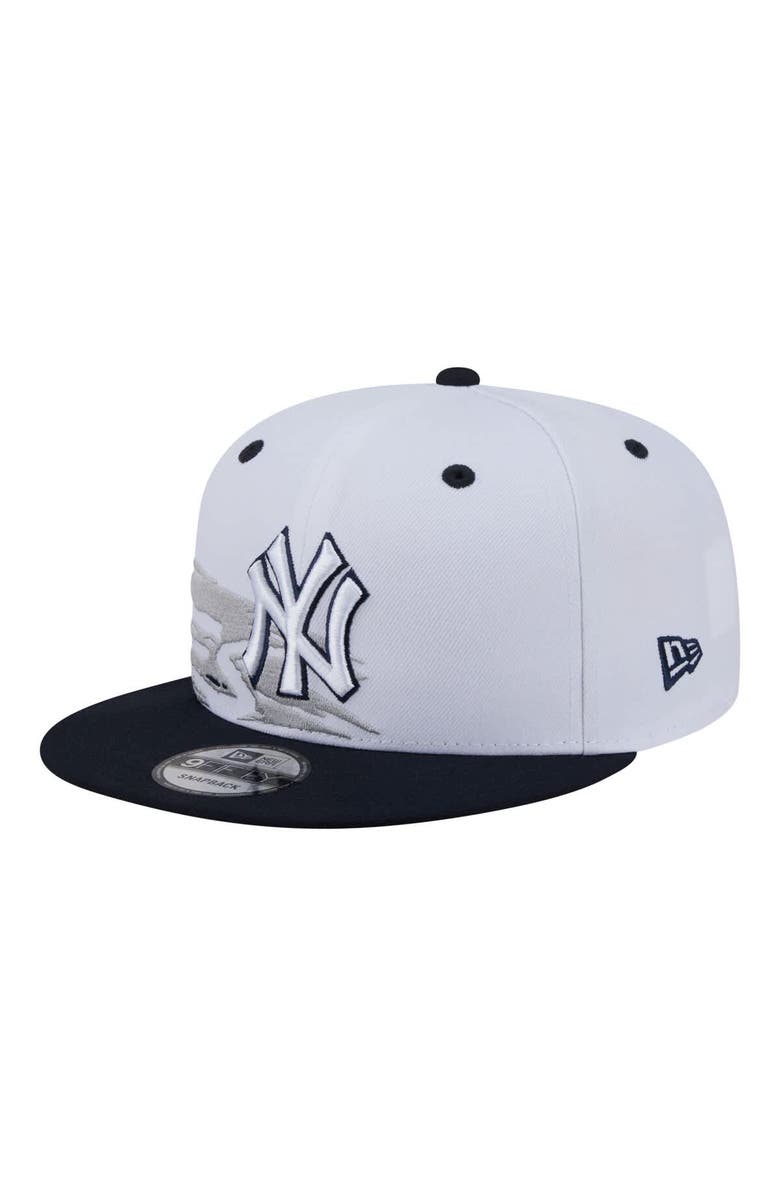 New Era Men's New Era White/Navy New York Yankees 9FIFTY Snapback Hat, Alternate, color, White