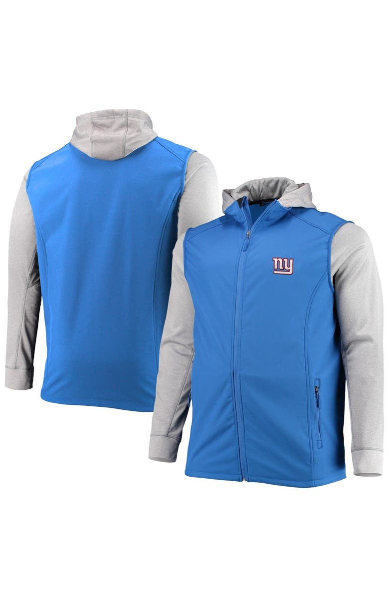 DUNBROOKE Men's Dunbrooke Royal/Gray New York Giants Big & Tall Alpha Full-Zip Hoodie Jacket, Main, color, Royal