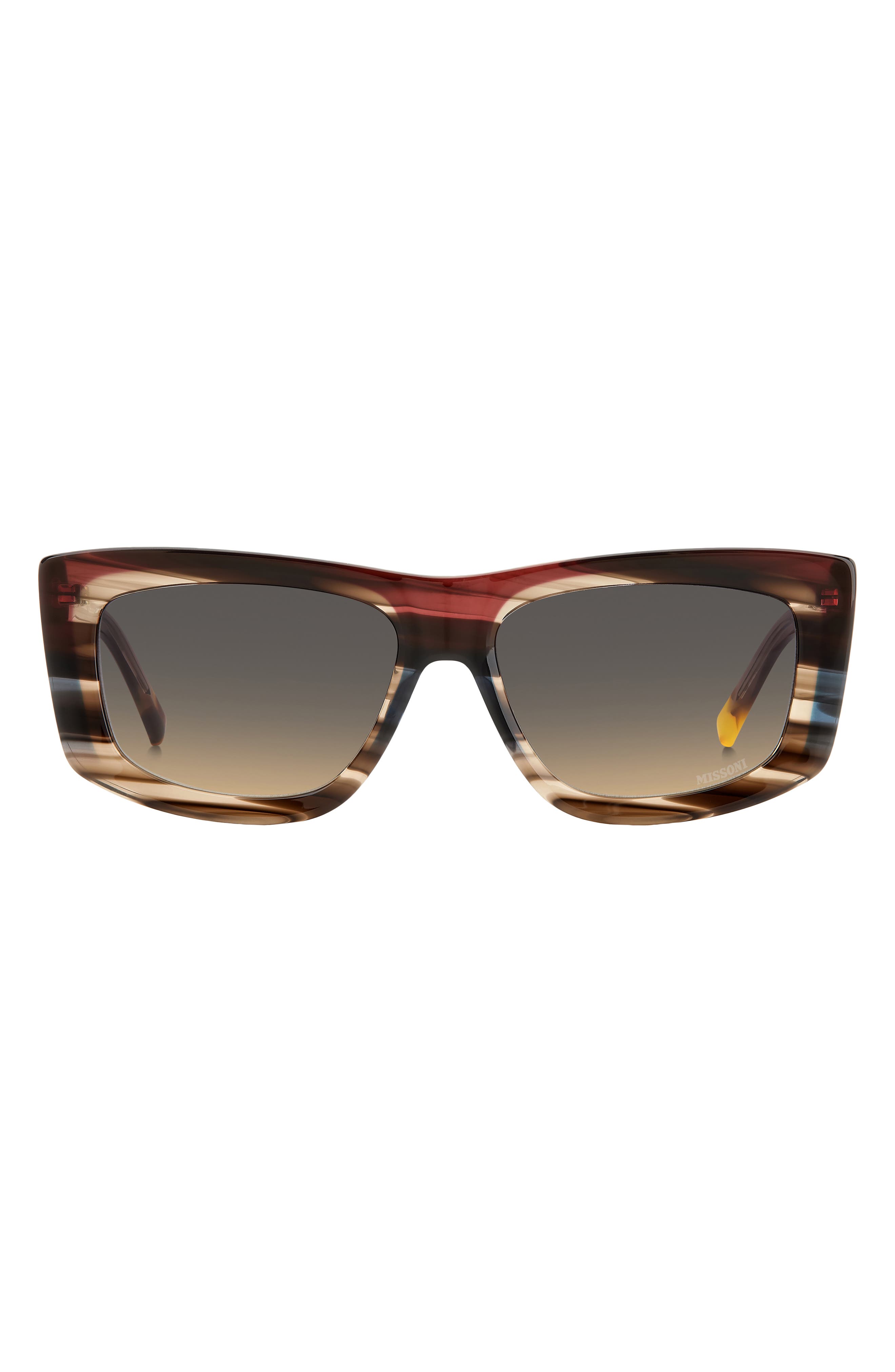 Missoni 60mm Gradient Rectangular Sunglasses