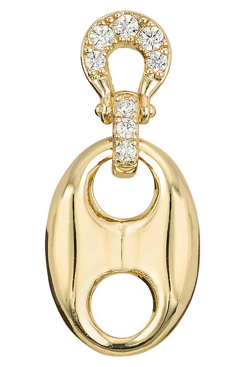 Pavé Horsebit Drop Earrings, Alternate, color, GOLD