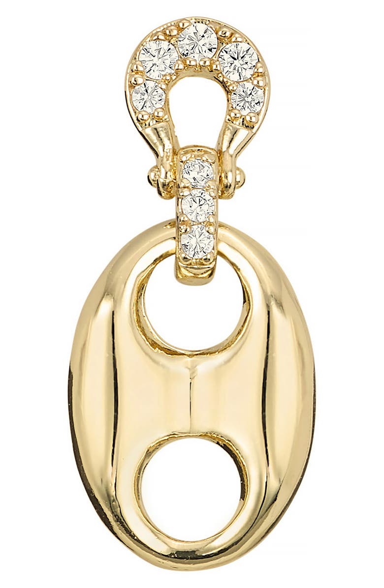 ATHRA LUXE Pavé Horsebit Drop Earrings, Alternate, color, Gold