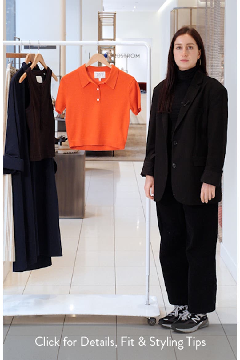 Thermal Knit Cashmere Polo Sweater video