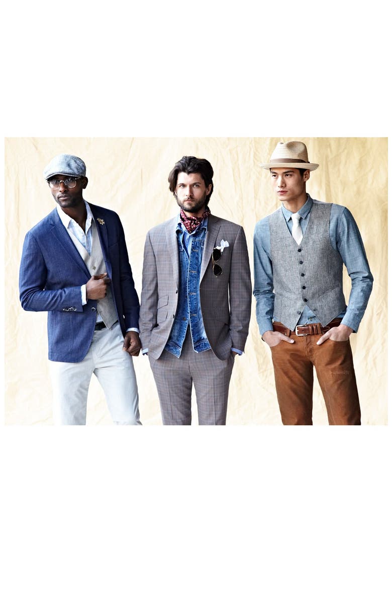 Woven Linen Tie, Alternate, color, KHAKI/ CREAM