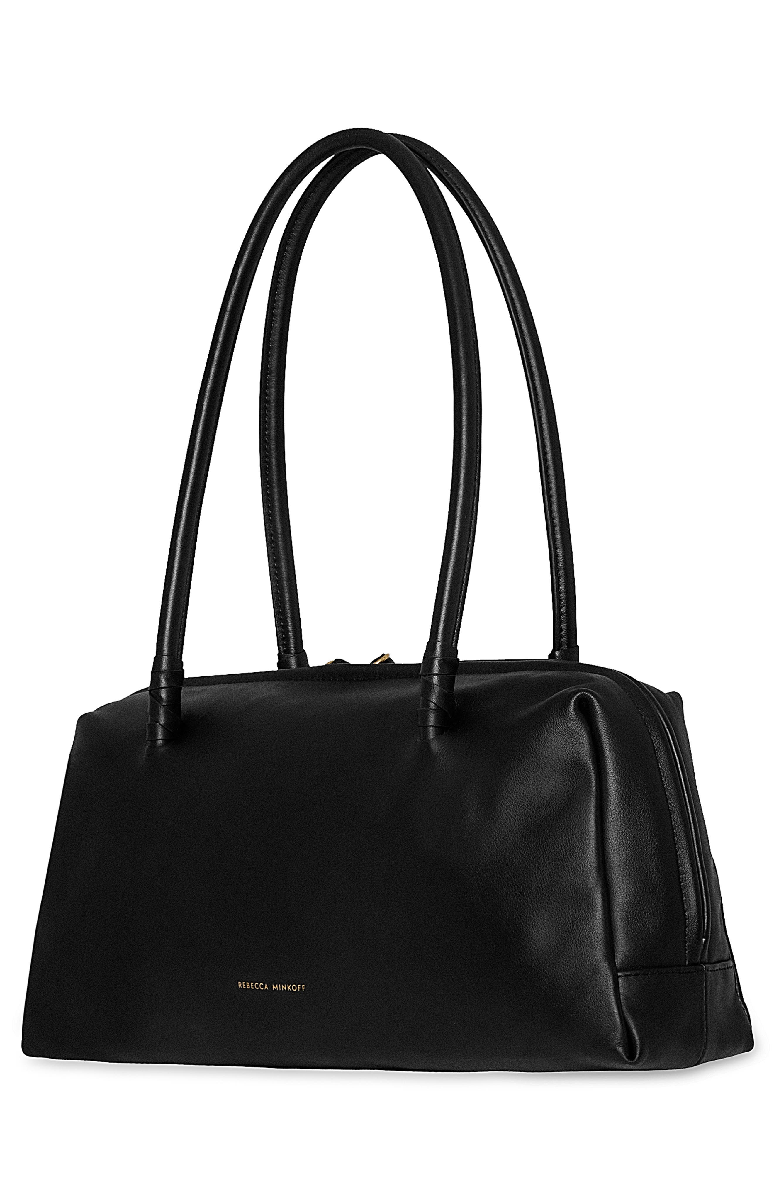 Haven Leather Shoulder Bag, Alternate, color, BLACK