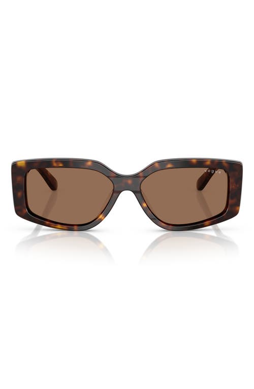 VOGUE VOGUE 55MM RECTANGULAR SUNGLASSES