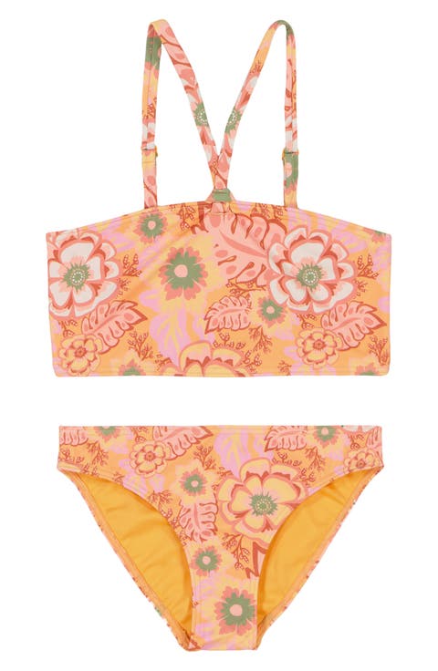 Kids' 2-Piece Wild Flower Crop Swim Set (Big Kid)