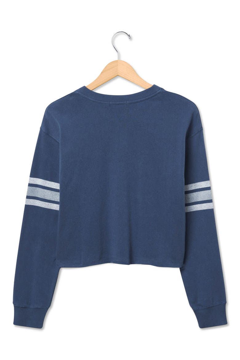 Cowboys Retro Graphic Cropped Sweatshirt, Alternate, color, TRUE NAVY