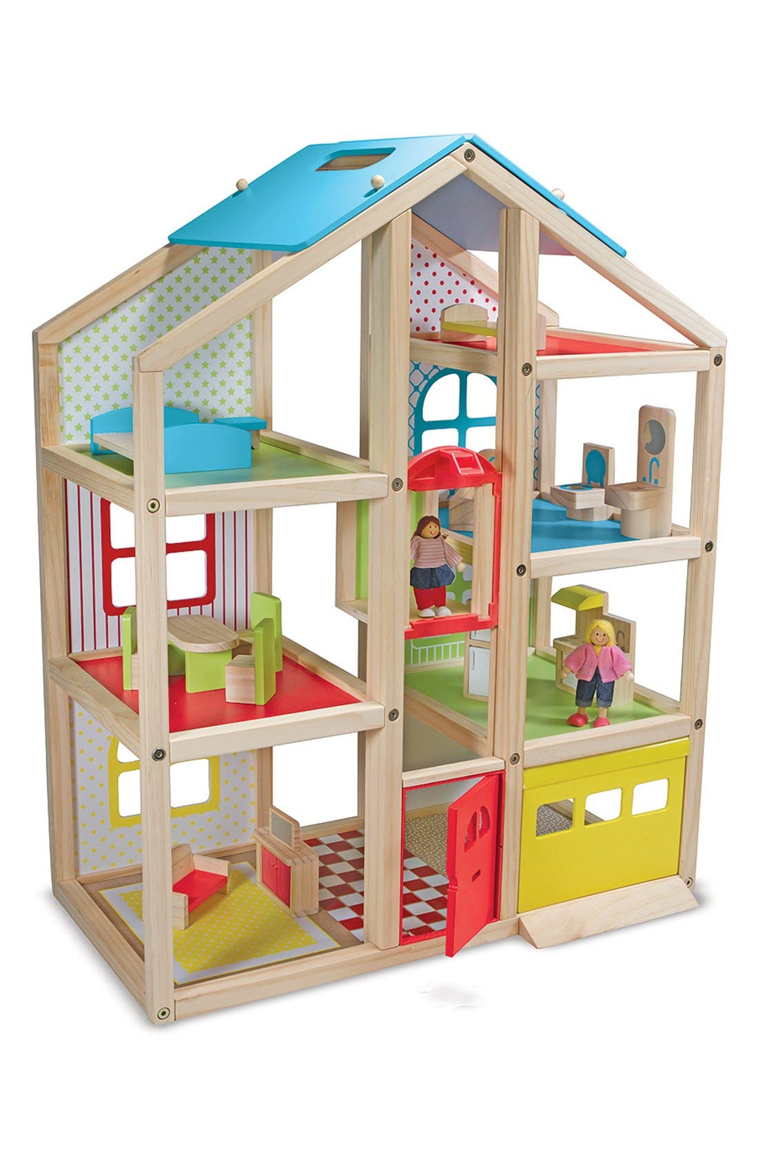 Melissa & Doug High-Rise Doll House in Red Multi 
