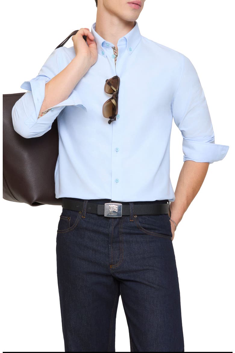 Standrich EKD Slim Fit Cotton Oxford Button-Down Shirt, Main, color, BLUE SMOKE