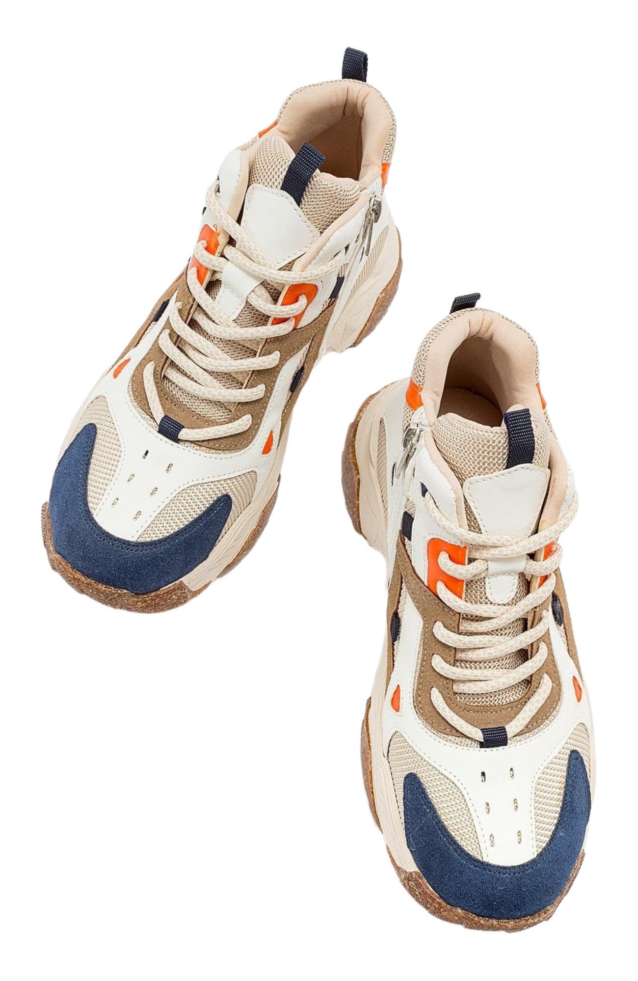 Lowel Sneaker Boot, Alternate, color, Navy Faux Leather