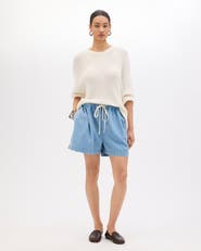 Another Tomorrow Draped Crew Knit