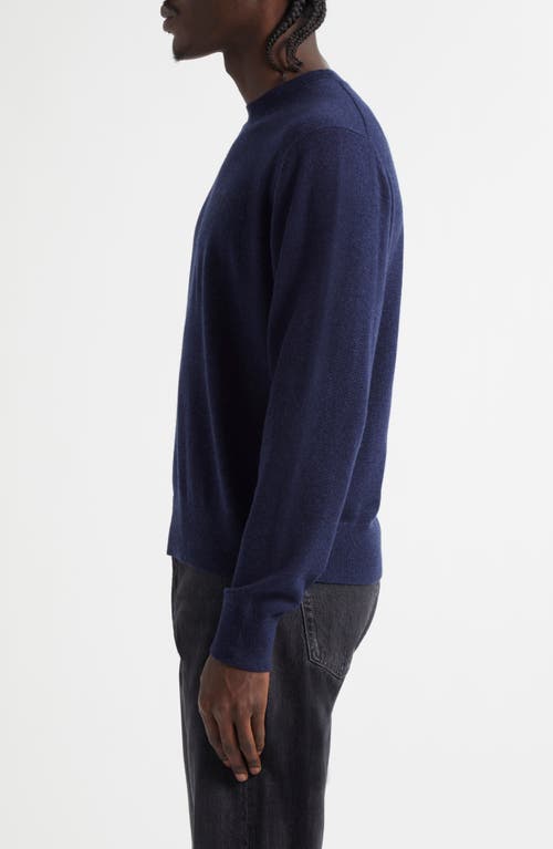 Acne Studios Wool & Yak Hair Sweater In Navy Melange