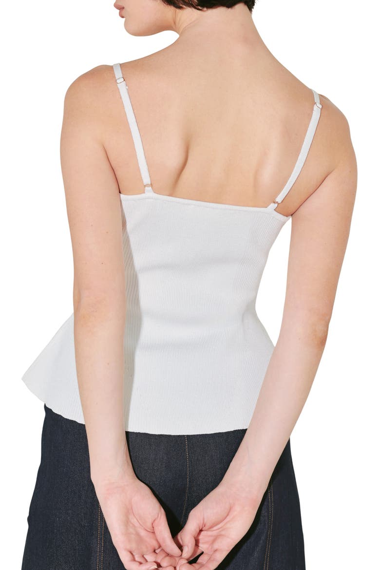 Keyhole Cutout Knit Camisole, Alternate, color, WHITE