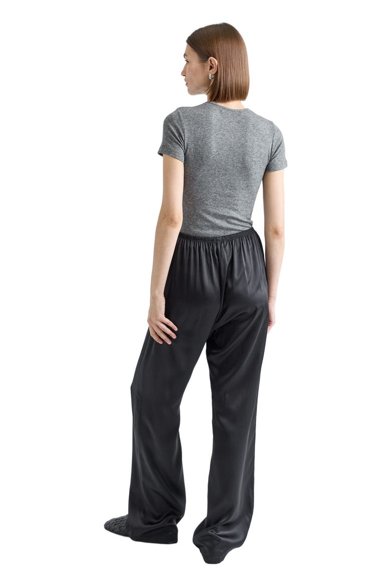 Short Sleeve Knit Top, Alternate, color, Charcoal