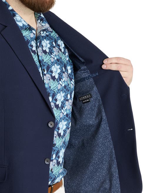 Synrgy By Dxl Big & Tall Textured Knit Sport Coat In Navy