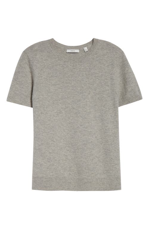 Vince Short Sleeve Wool & Cashmere Sweater In White
