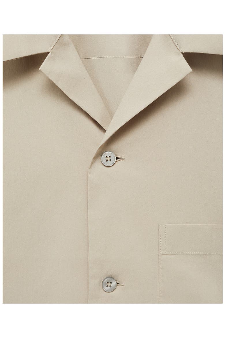 Cotton Blend Camp Shirt, Alternate, color, BEIGE