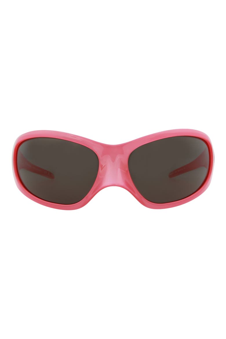 80mm Wrap Sunglasses, Main, color, PINK PINK GREY
