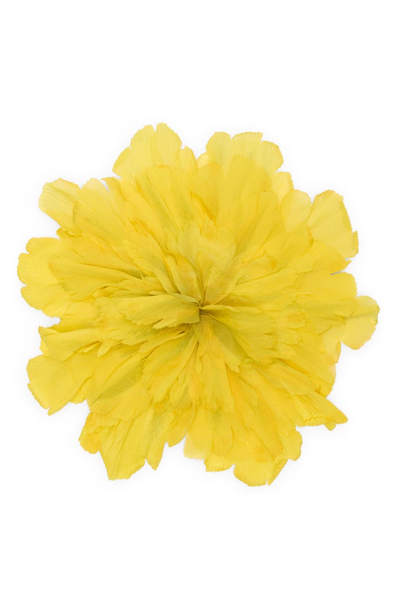 Gucci Silk Flower Pin, Main, color, Yellow