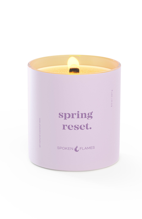 Spoken Flames Spring Reset Candle In Lavender
