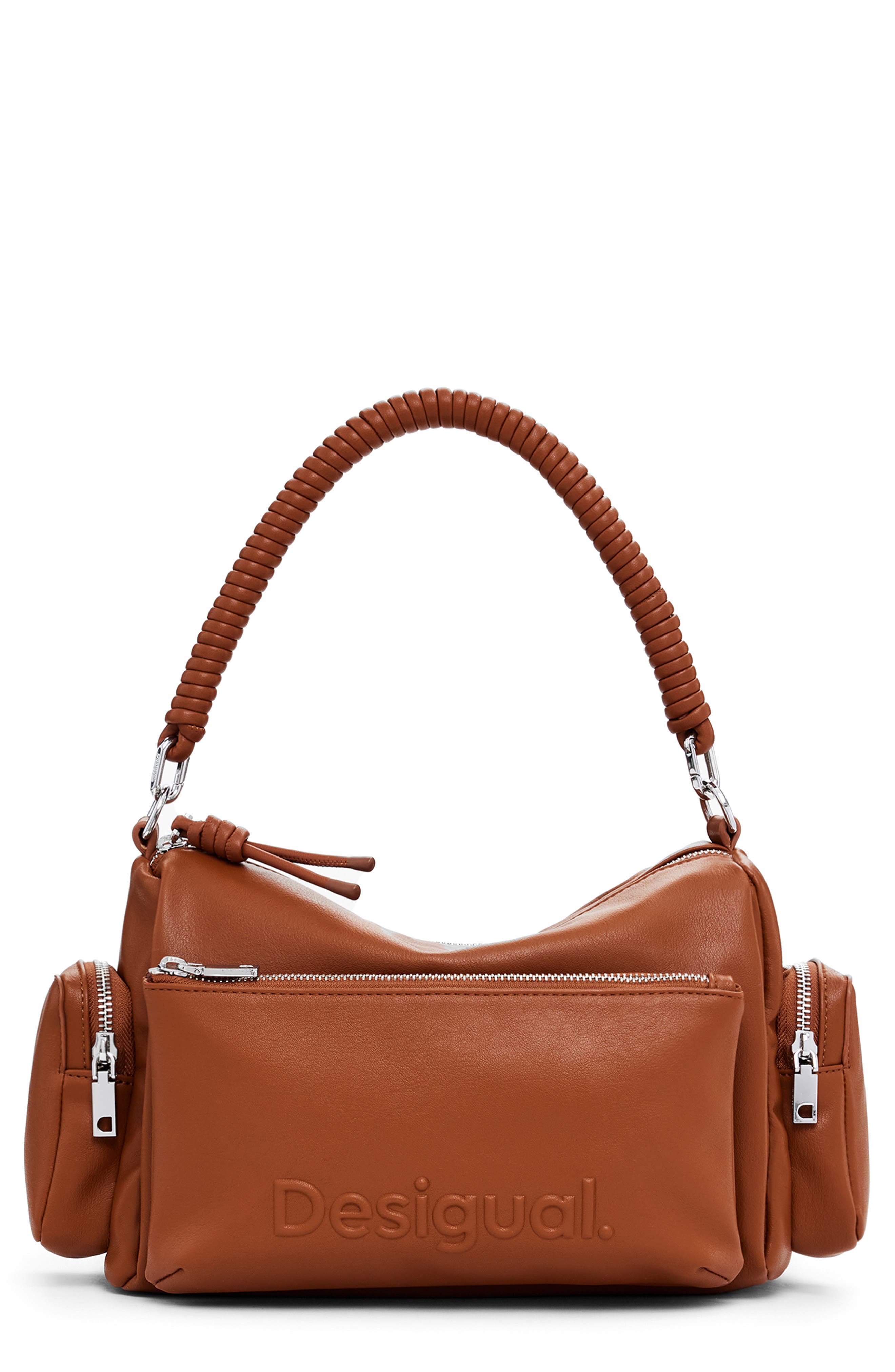 Desigual Faux Leather Shoulder Bag, Main, color, 