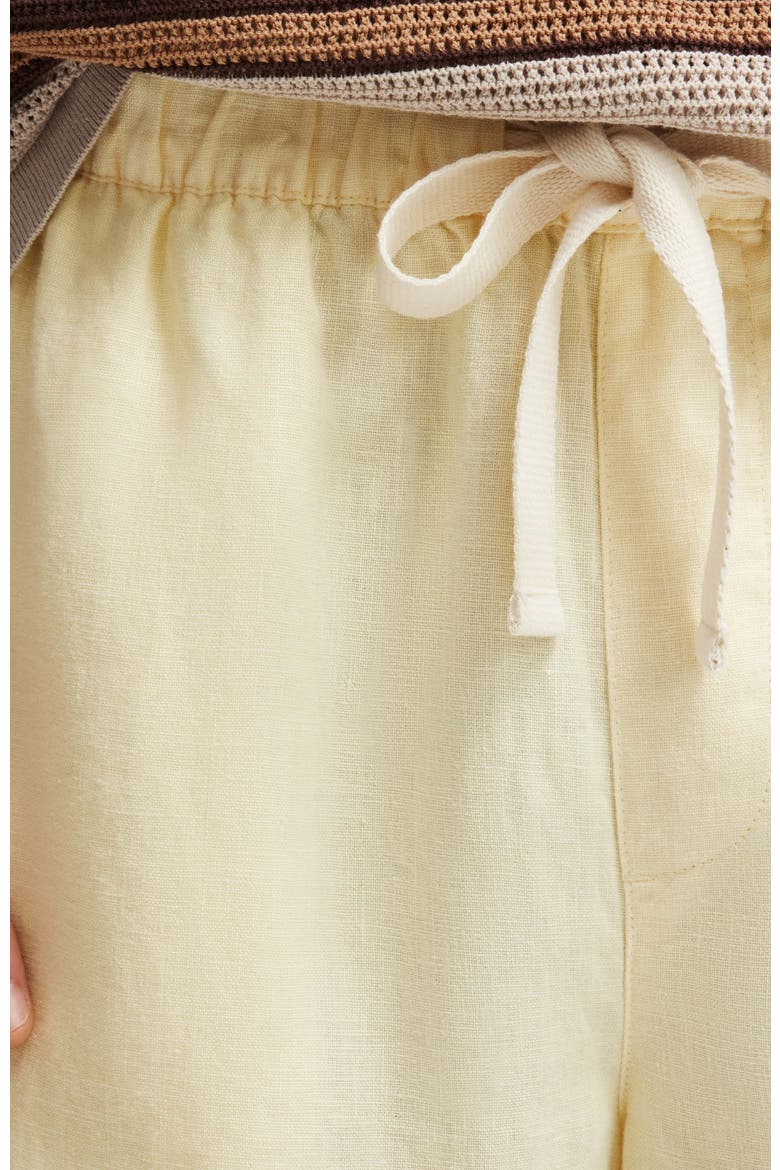 Men's Baggy Linen Short, Alternate, color, Yellow