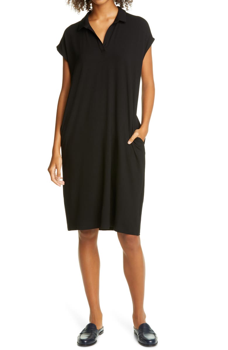 Eileen Fisher Organic Linen & Cotton Shirtdress, Main, color, 