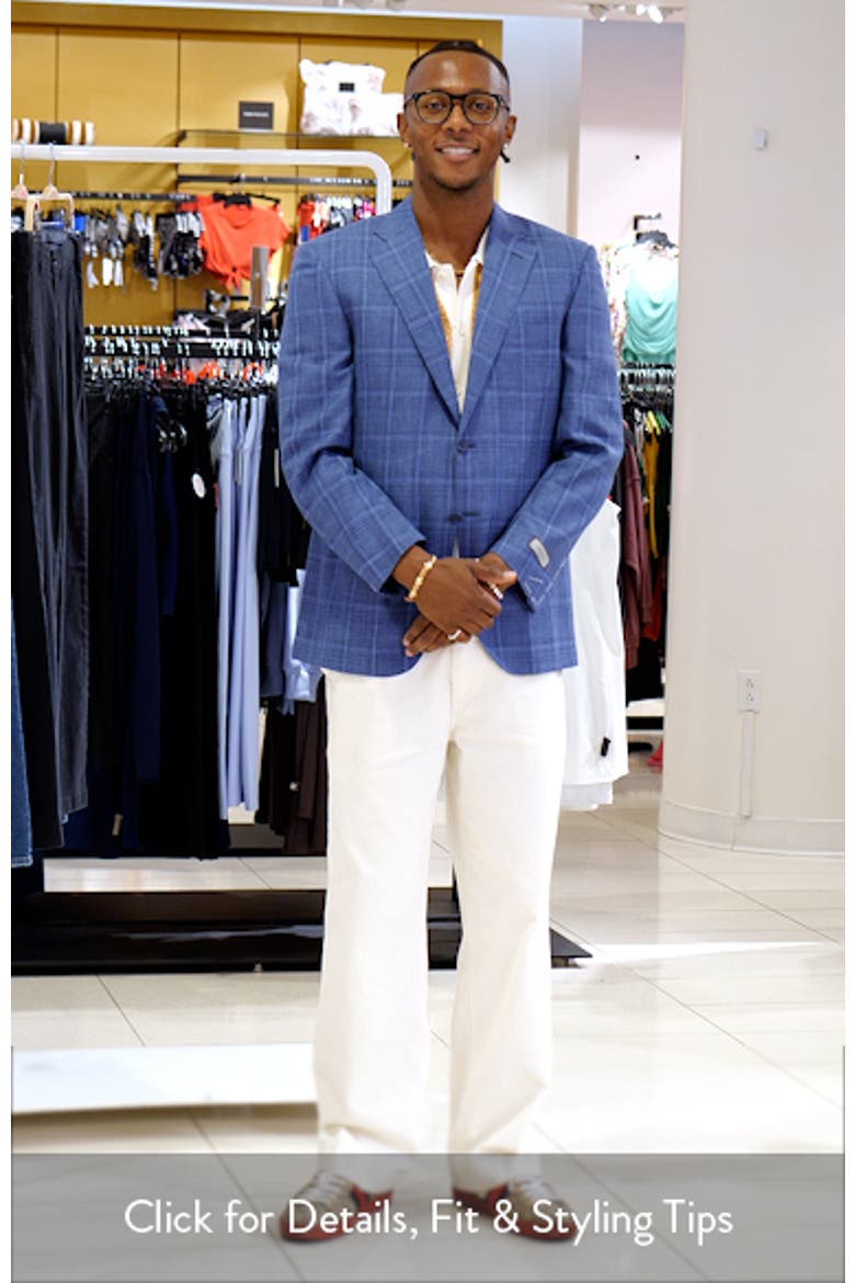 Siena Regular Fit Blue Plaid Super Wool & Silk Blend Sport Coat video