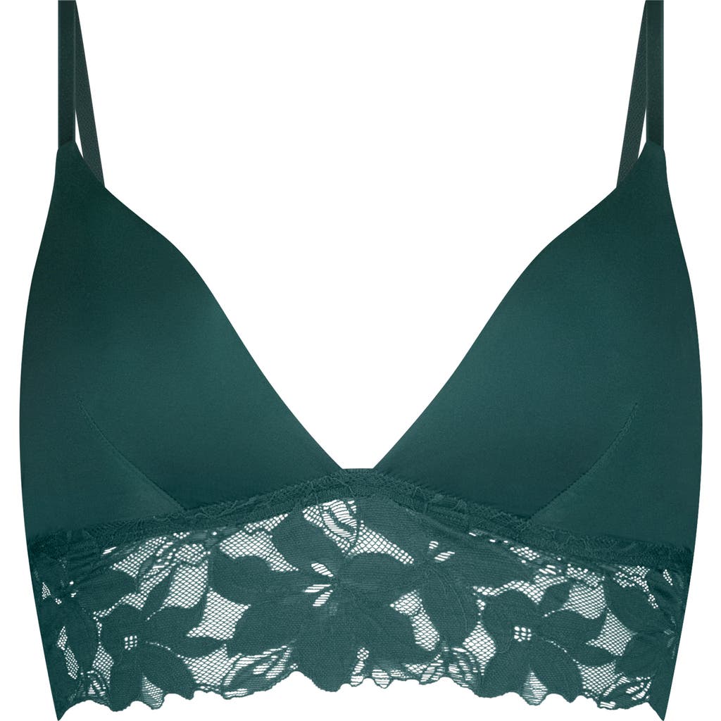 Hunkemoller Hunkemöller Lana Lace Trim Longline Bralette In Green