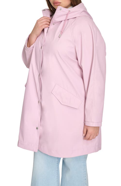 Levi's Water Resistant Hooded Raincoat In Blush