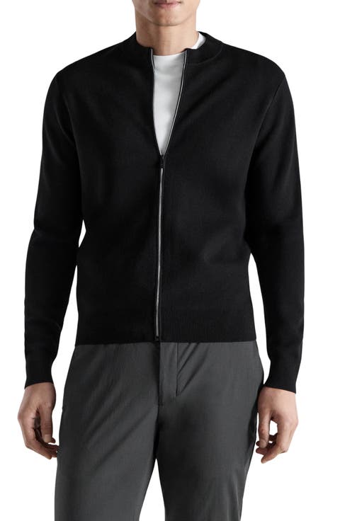 Comfort Stretch Crewneck Zip Cardigan