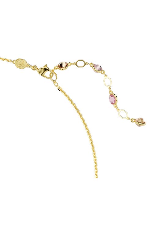 Swarovski Idyllia Crystal Flower Bracelet In Burgundy