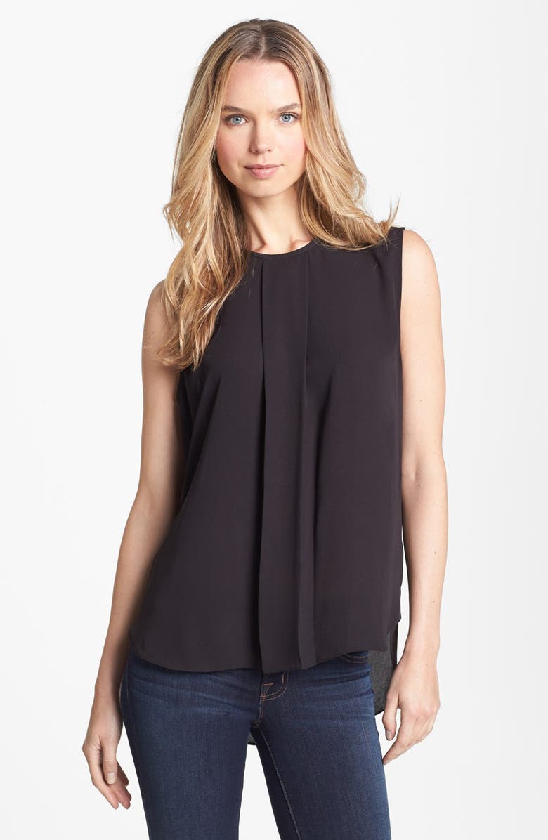 Vince Camuto Center Pleat Sleeveless Blouse, Main, color, 
